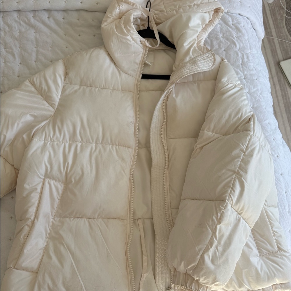 Women's Cream Puffer Jacket